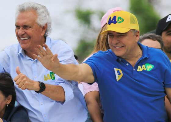 Governador Ronaldo Caiado e o prefeito de Goiânia, Sandro Mabel
